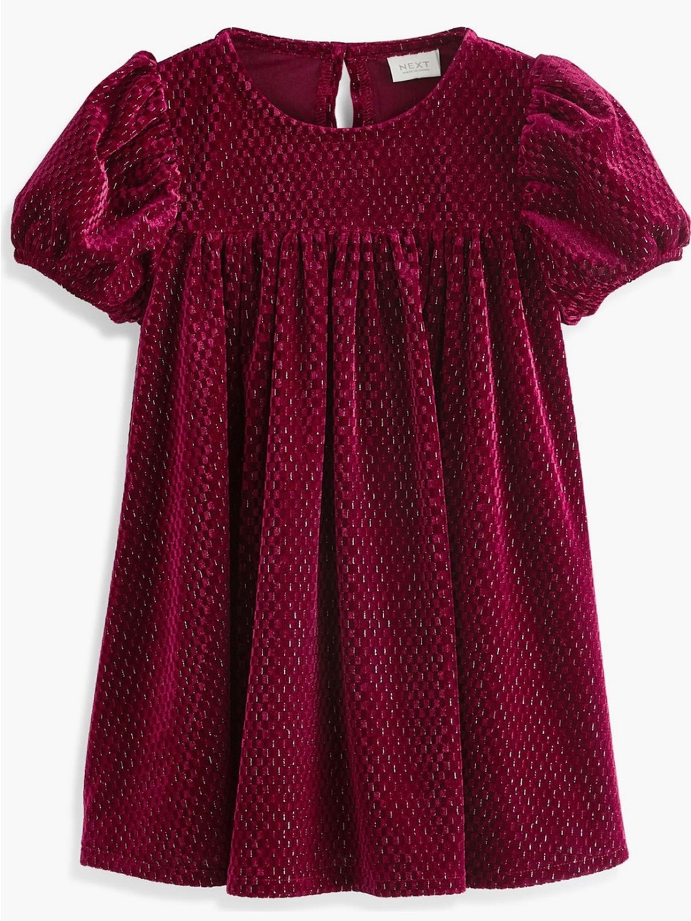 Next Velvet Puff Sleeve Party Dress